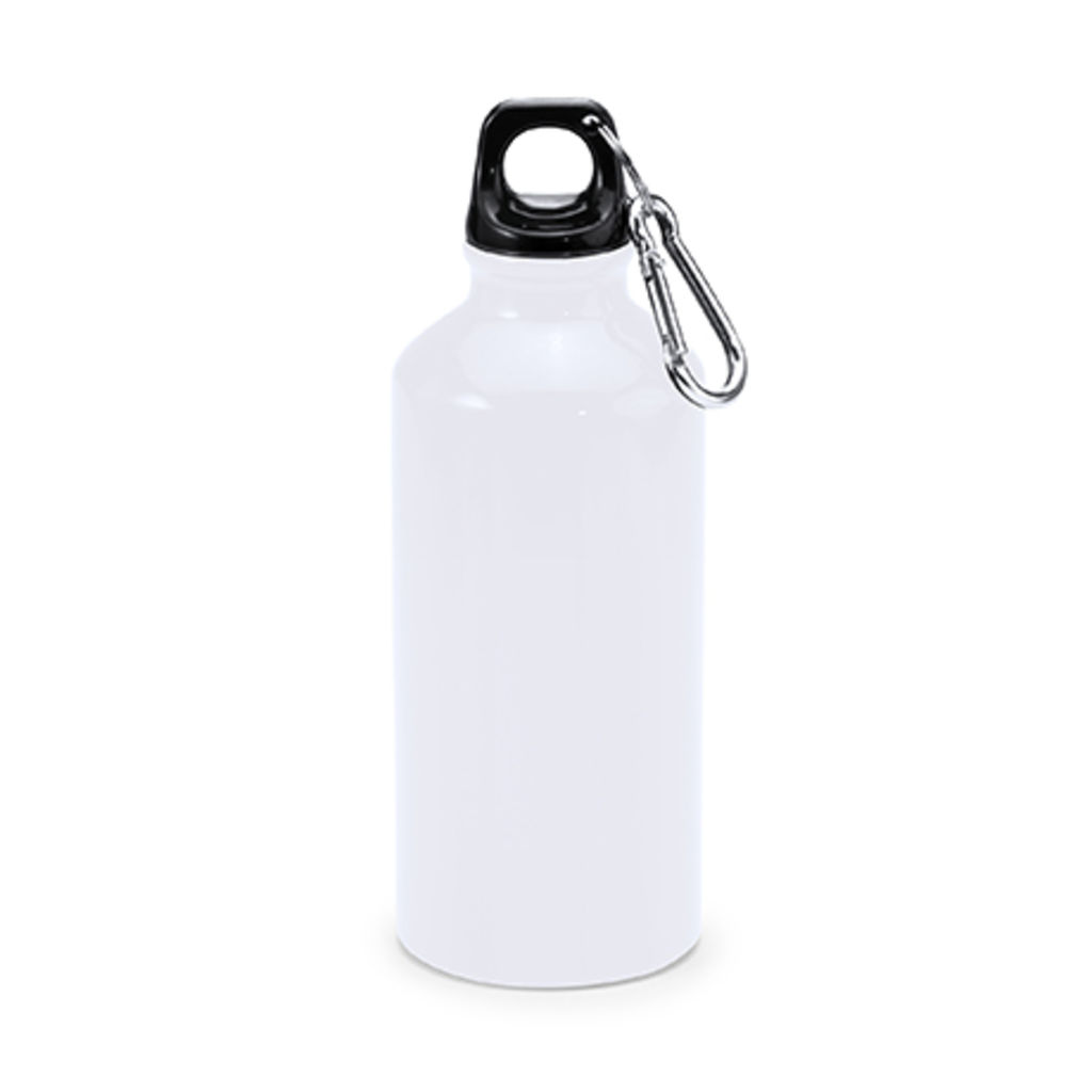 Алюмінієва пляшка з карабіном, колір білий