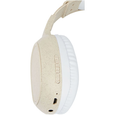 Наушники Bluetooth® Riff из пшеничной соломы с микрофоном, цвет бежевый - 12424502- Фото №5
