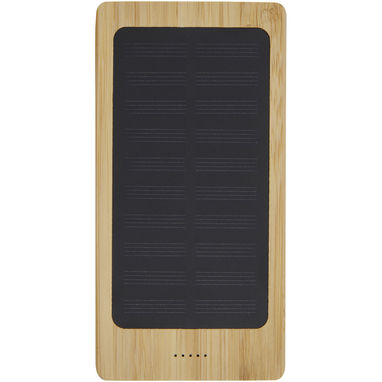 Alata Портативное зарядное устройство на солнечной батарее 8000 мАч из бамбука, цвет бежевый - 12425702- Фото №3