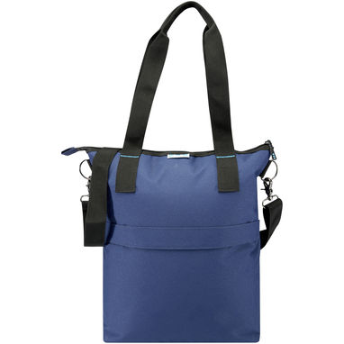 Эко-сумка для 15-дюймового ноутбука Repreve® Ocean объемом 12 л из переработанного ПЭТ, соответствующего стандарту GRS, цвет темно-синий - 12065155- Фото №3