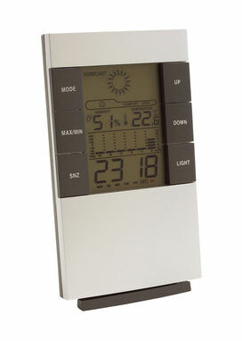 Годинник-будильник SUNNY TIMES сріблястий, сірий - 56-0401031- Фото №1