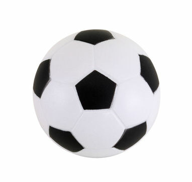 Антистрес-м'ячик KICK OFF чорний, білий - 56-0402127- Фото №1