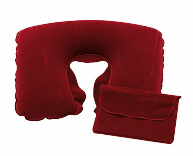 Надувная подушка для путешествий COMFORTABLE тёмно-красный - 56-0402702- Фото №1