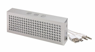 Динамик Bluetooth BRICK серебристый - 56-0406256- Фото №1