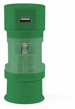 Адаптер для розетки Tribox зеленый - AP741480-07- Фото №1
