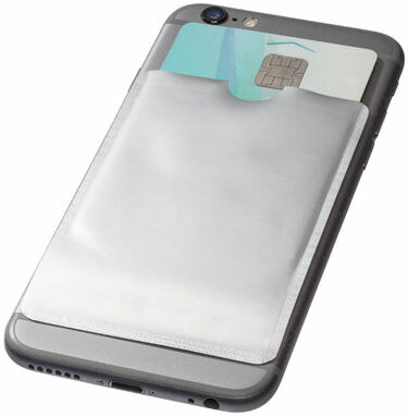 Гаманець для карт з RFID-чіпом для смартфона срібний - 13424601- Фото №1