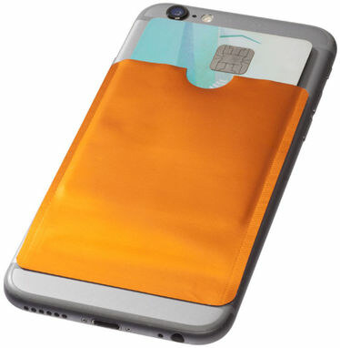 Гаманець для карт з RFID-чіпом для смартфона помаранчевий - 13424605- Фото №1
