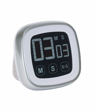 Таймер кухонный TOUCH - N - COOK серебристый, белый - 58-8036002- Фото №1