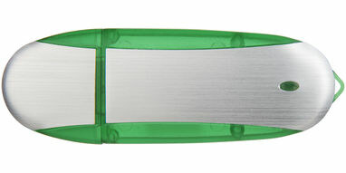 Флешка 4GB зелене яблуко, сріблястий - 1Z30580G-4GB- Фото №3