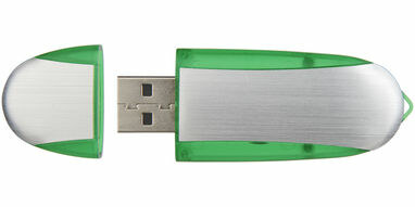 Флешка 4GB зелене яблуко, сріблястий - 1Z30580G-4GB- Фото №5