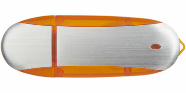 Флешка 4GB оранжевый, серебристый - 1Z30581G-4GB- Фото №3