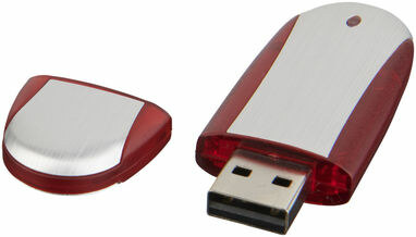 Флешка 4GB красный, серебристый - 1Z30582G-4GB- Фото №1