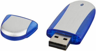 Флешка 4GB синий темный, серебристый - 1Z38702G-4GB- Фото №1