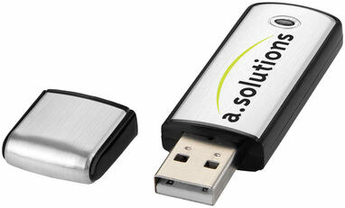 Флешка прямоугольная с колпачком, пластик и алюминий 4GB серебряный - 1Z30360G-4GB- Фото №6