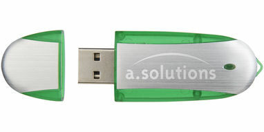 Флешка 16GB зелене яблуко, сріблястий - 1Z30580G-16GB- Фото №6