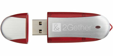 Флешка 32GB червоний, сріблястий - 1Z30582G-32GB- Фото №6
