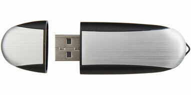 Флешка 16GB сплошной черный, серебристый - 1Z30583G-16GB- Фото №5