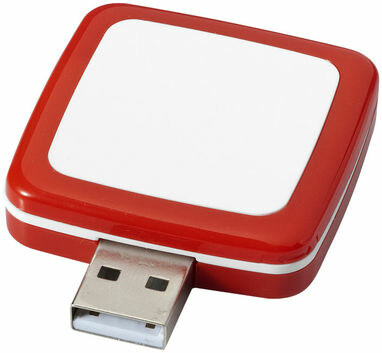Флешка пластикова квадратна 4GB червоний - 1Z39251D-4GB- Фото №1
