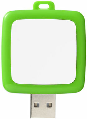 Флешка пластикова квадратна 16GB зелений - 1Z39253D-16GB- Фото №3