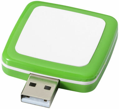 Флешка пластикова квадратна 32GB зелений - 1Z39253D-32GB- Фото №1
