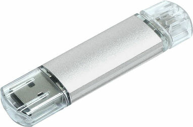 Флешка 16GB сріблястий - 1Z20300D-16GB- Фото №1 Флешка 16GB сріблястий - 1Z20300D-16GB- Фото №1