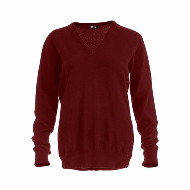 MILAN WOMEN. Жіночий пуловер з v-подібним вирізом бордовий  розмір XXL - 30150-115-XXL- Фото №1