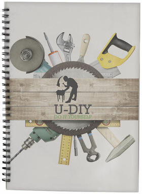 Блокнот Desk-Mate А4 белый, сплошной черный - 21246012- Фото №1