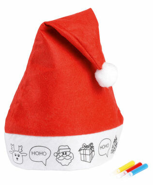 Шапка різдвяна COLOURFUL HAT червоний, білий - 56-0905025- Фото №1
