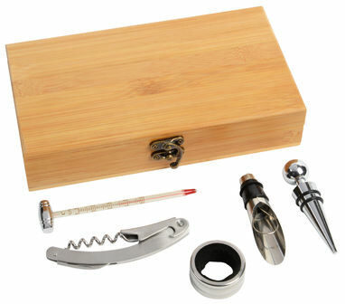 Набір винний BAMBOO PLEASURE коричневий, сріблястий - 56-0301150- Фото №2 Набір винний BAMBOO PLEASURE коричневий, сріблястий - 56-0301150- Фото №2