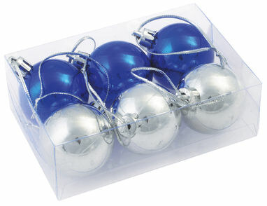 Рождественские украшения XMAS LINE синий, серебристый - 56-0905021- Фото №1