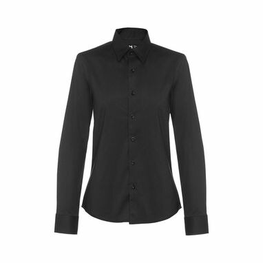 THC PARIS WOMEN. Жіноча сорочка popeline чорний  розмір XXL - 30152-103-XXL- Фото №2
