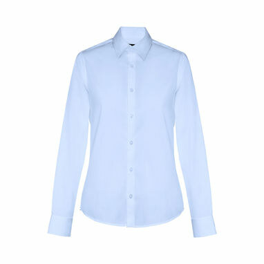 THC PARIS WOMEN. Жіноча сорочка popeline блакитний  розмір S - 30152-124-S- Фото №2