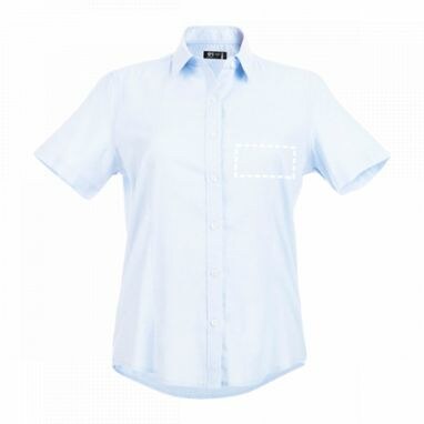 LONDON WOMEN. Женская рубашка oxford голубой  размер S - 30158-124-S- Фото №3