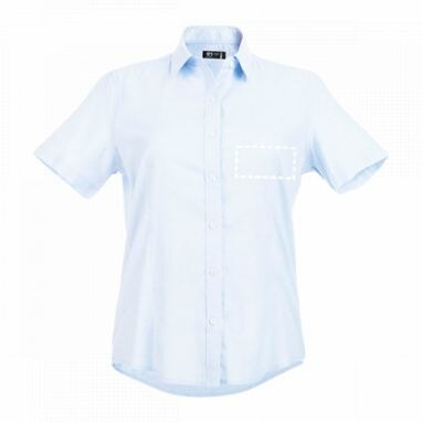 LONDON WOMEN. Женская рубашка oxford голубой  размер S - 30158-124-S- Фото №5