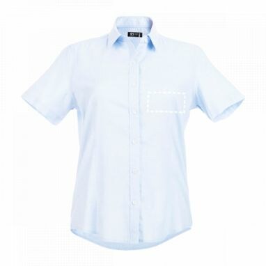 THC LONDON WOMEN. Оксфордська сорочка для жінок блакитний  розмір XL - 30158-124-XL- Фото №4