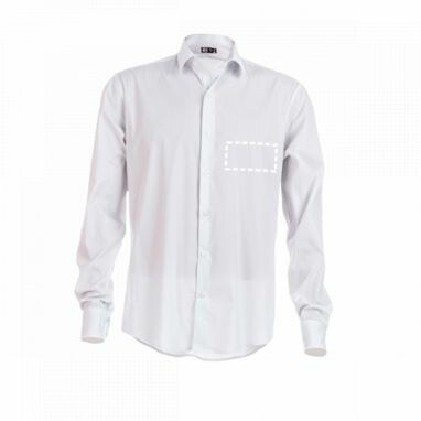 THC PARIS WH. Чоловіча сорочка popeline білий  розмір XL - 30194-106-XL- Фото №5
