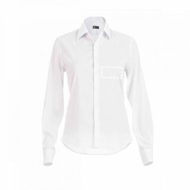 THC PARIS WOMEN WH. Жіноча сорочка popeline білий  розмір L - 30195-106-L- Фото №3