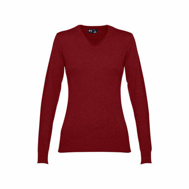 MILAN WOMEN. Жіночий пуловер з v-подібним вирізом бордовий  розмір XXL - 30150-115-XXL- Фото №2