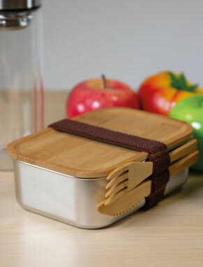 Пищевой контейнер ECO TASTE коричневый, серебряный - 56-0306026- Фото №4 Пищевой контейнер ECO TASTE коричневый, серебряный - 56-0306026- Фото №4