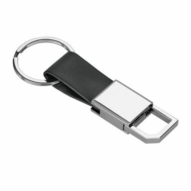 BOURCHIER. Брелок з металу та штучної шкіри чорний - 93363-103- Фото №1