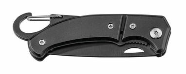 Карманный нож из нерж. стали с предохранит., лезв. 6,4 см, BEAVER черный - 94037-103- Фото №2