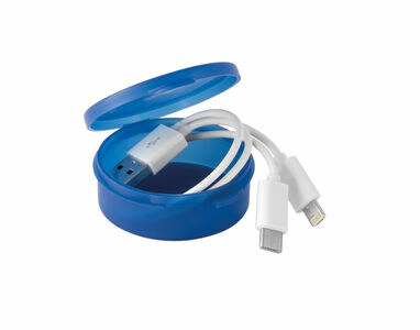 USB-кабель 3 в 1 королівський синій - 97153-114- Фото №1 USB-кабель 3 в 1 королівський синій - 97153-114- Фото №1