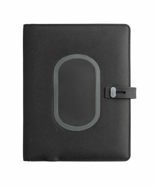 EMERGE A5 FOLDER. Органайзер А5 з вбудованою зарядкою чорний - 93581-103- Фото №2