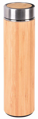 Кружка термическая BAMBOO GO коричневый, серебряный - 56-0304570- Фото №2