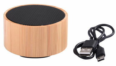 Беспроводной динамик BAMBOO SOUND черный, коричневый - 56-0406242- Фото №1