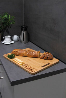 Велика обробна дошка BAMBOO SERVING коричневий - 58-8030459- Фото №4