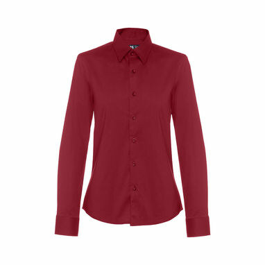 THC PARIS WOMEN. Жіноча сорочка popeline бордовий  розмір S - 30152-115-S- Фото №1