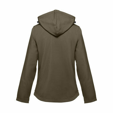 THC ZAGREB WOMEN. Жіноча куртка softshell зі знімним капюшоном зелений армійський  розмір L - 30181-149-L- Фото №2
