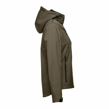 THC ZAGREB WOMEN. Жіноча куртка softshell зі знімним капюшоном зелений армійський  розмір L - 30181-149-L- Фото №3
