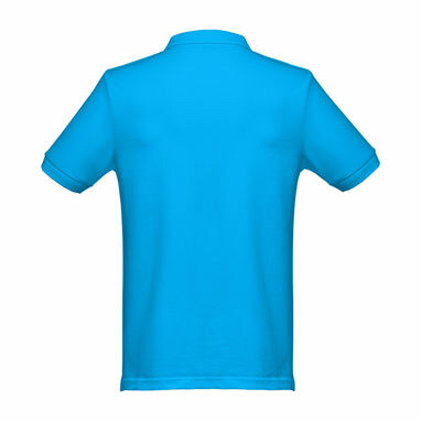 THC MONACO. Чоловіче поло аква-блакитний  розмір XXL - 30188-154-XXL- Фото №2